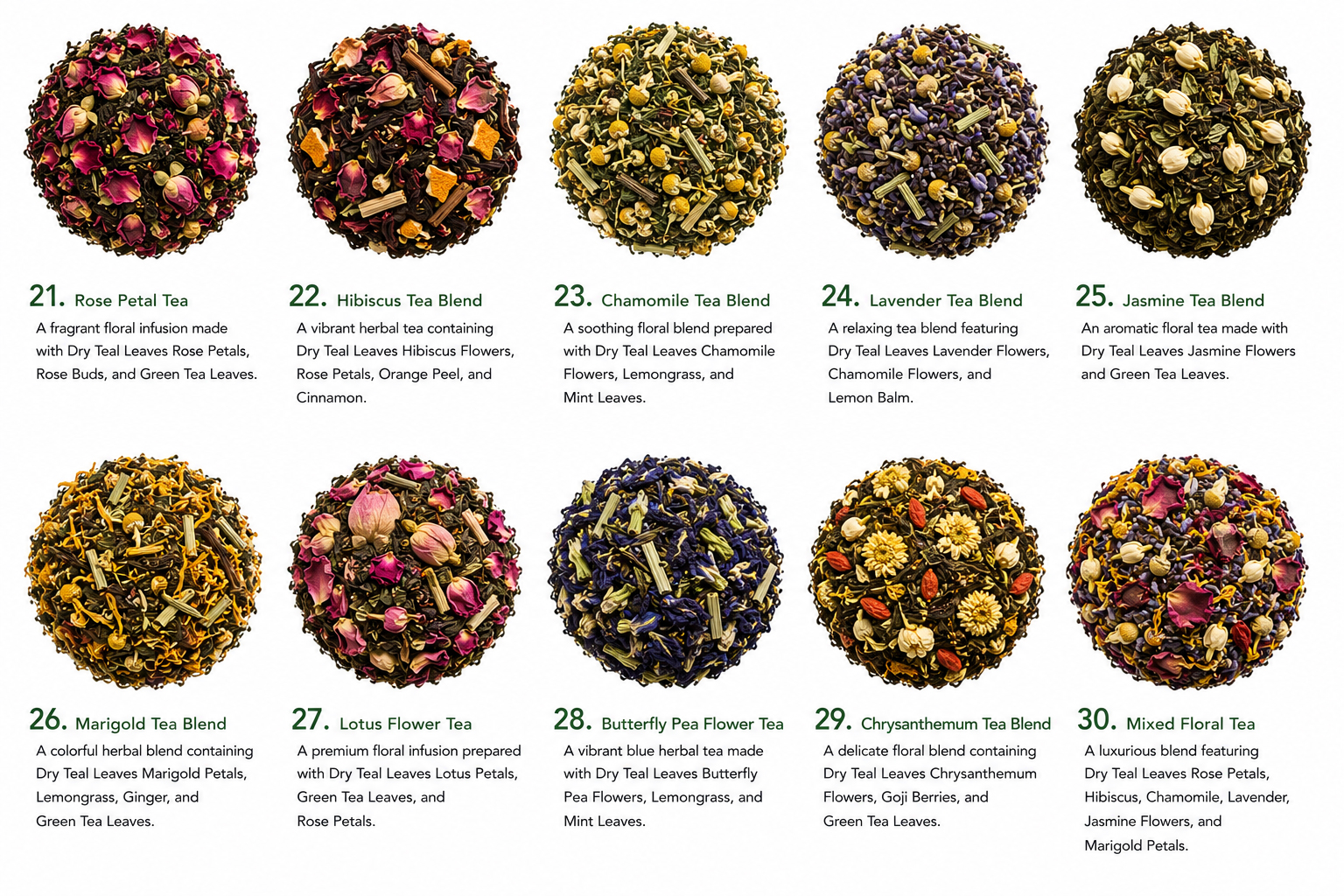 Butterfly Pea Flower Tea - Flower Tea Blends