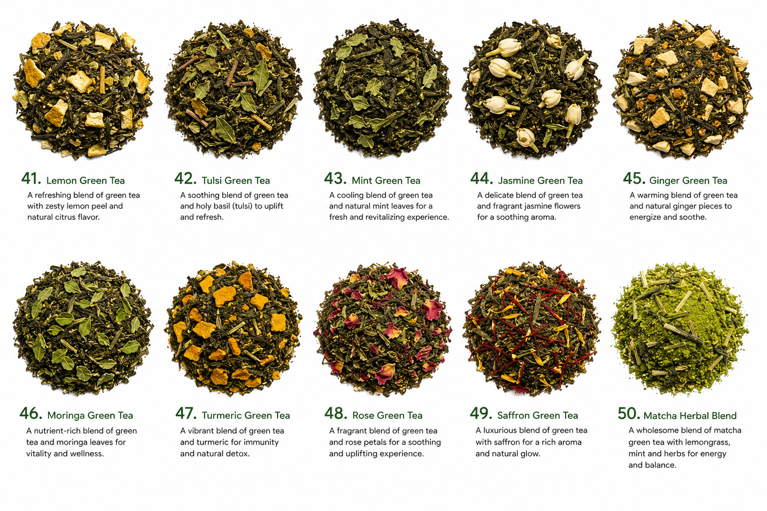 Ginger Green Tea - Green Tea Blends