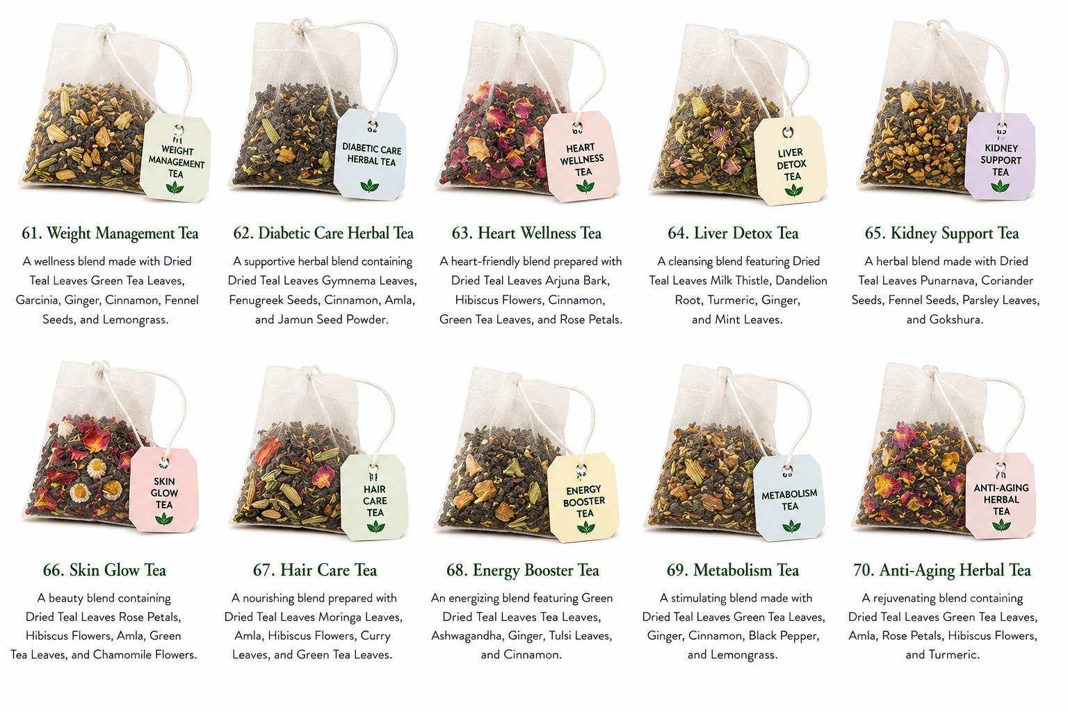 Anti-Aging Herbal Tea - Functional Health Tea Blends