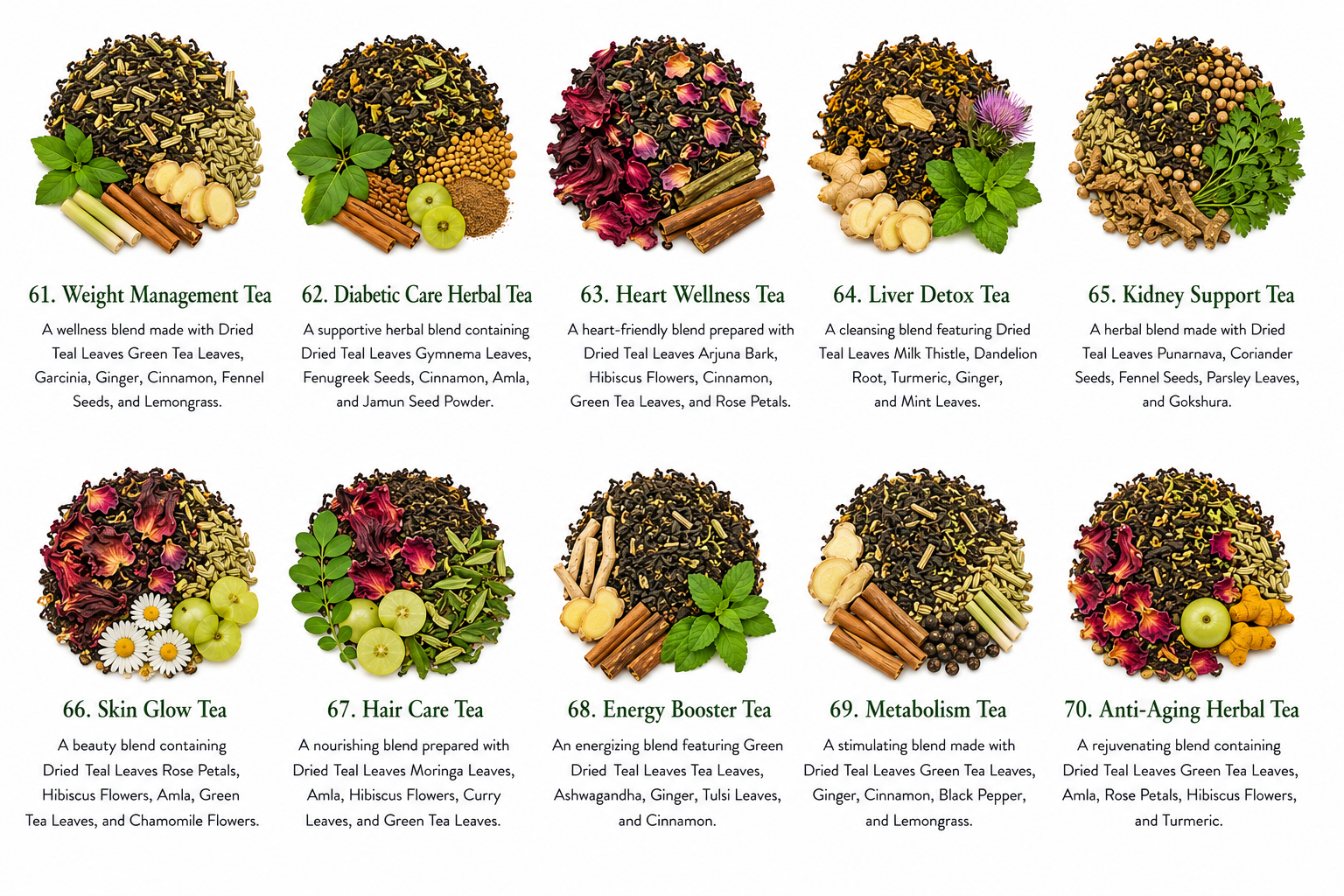 Anti-Aging Herbal Tea - Functional Health Tea Blends