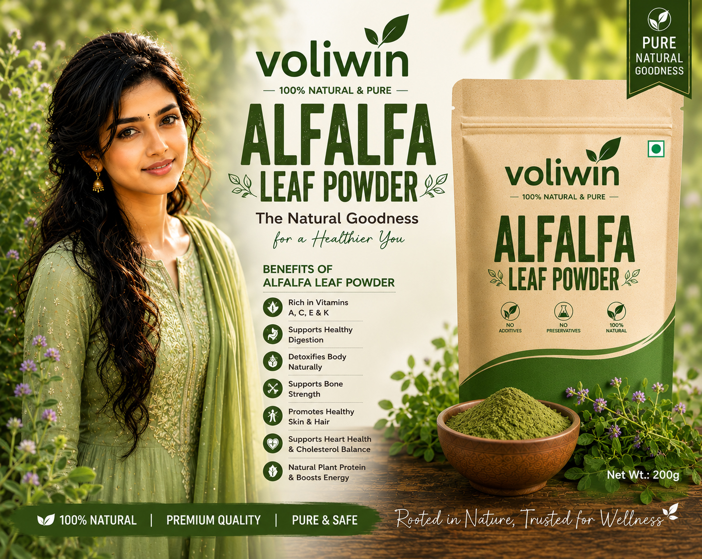Alfafla Leaf Powder