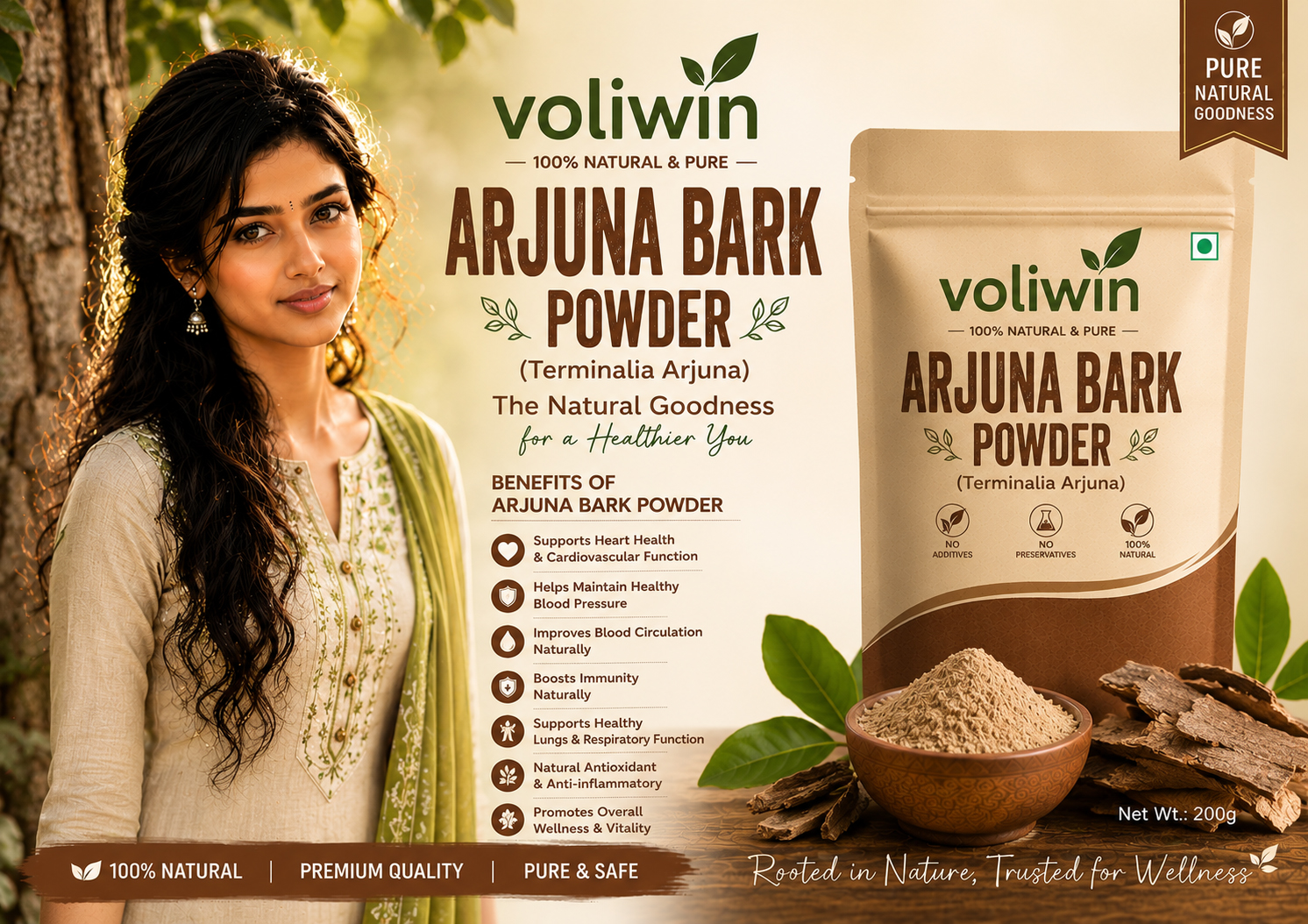 Arjuna Bark powder(terminalia Arjuna)