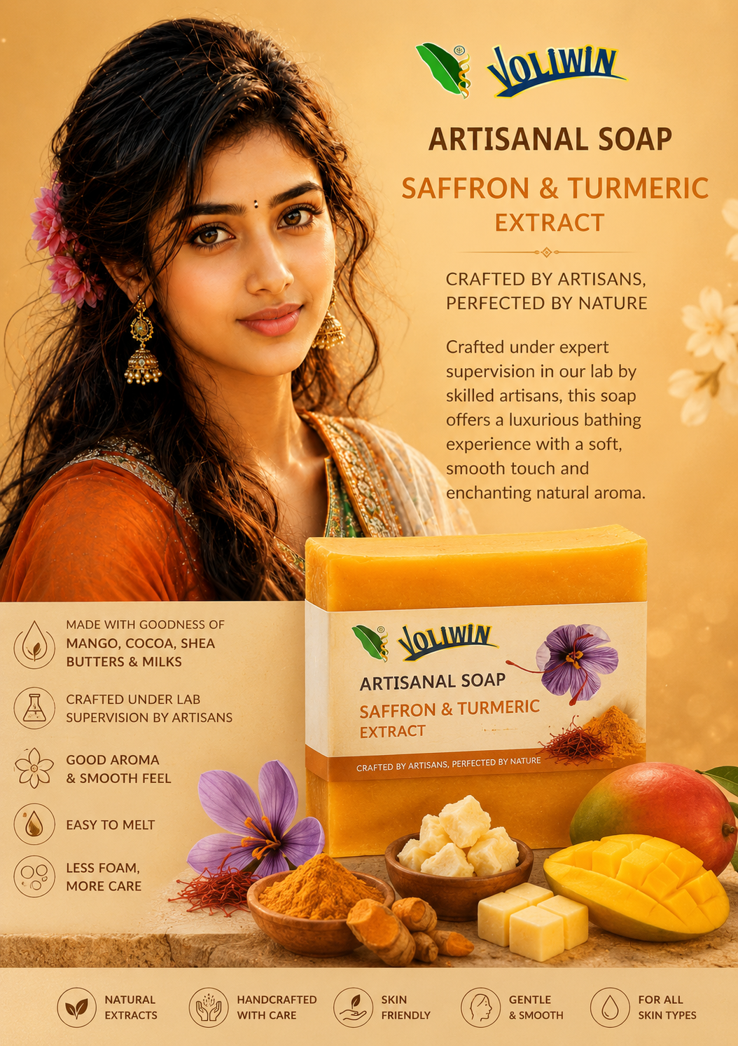 Voliwin Turmeric Saffron Butter Soap