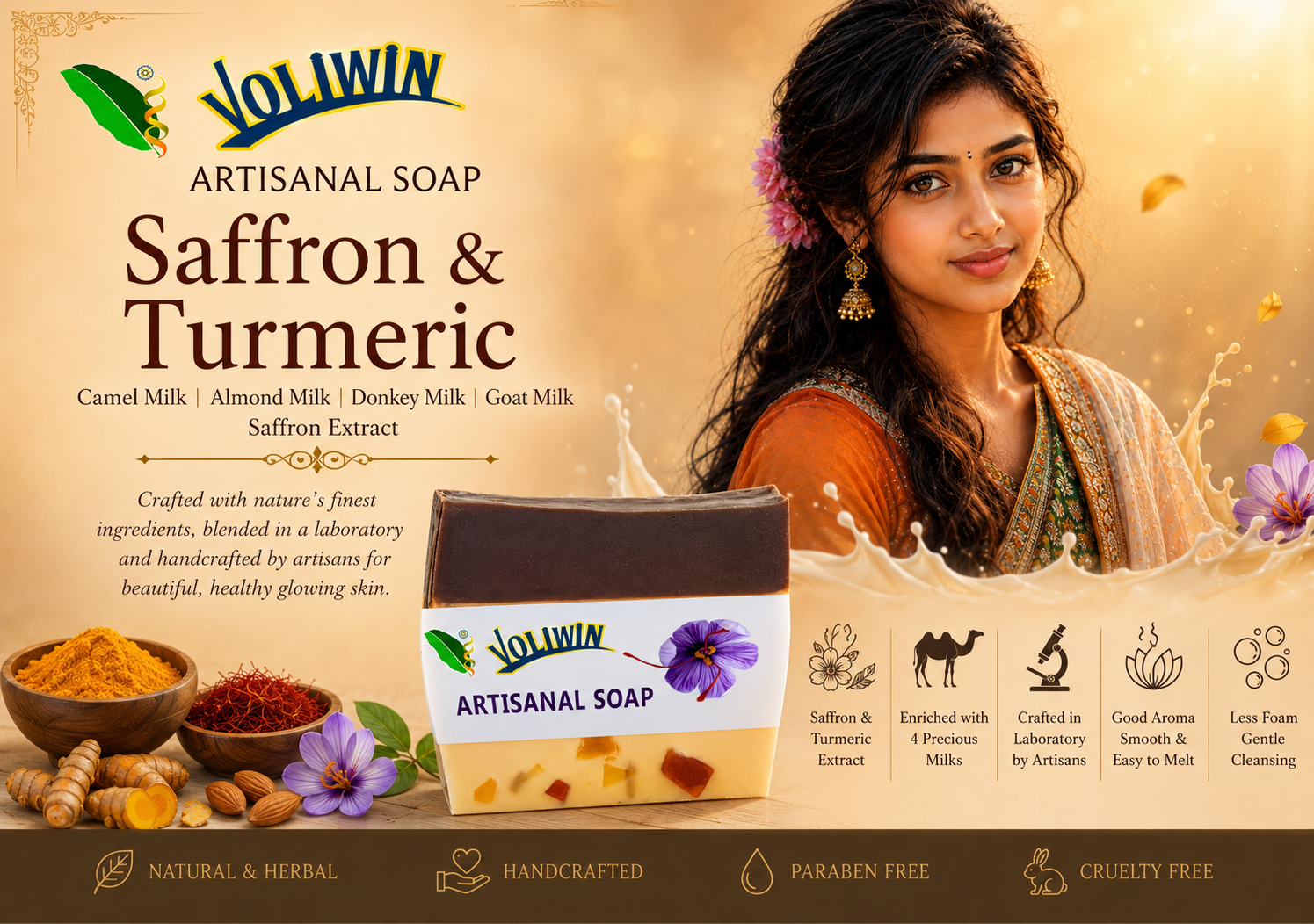 Voliwin Turmeric Saffron Soap