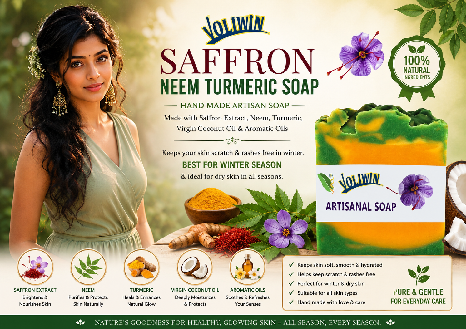 Voliwin Saffron, Neem &Turmeric  CP