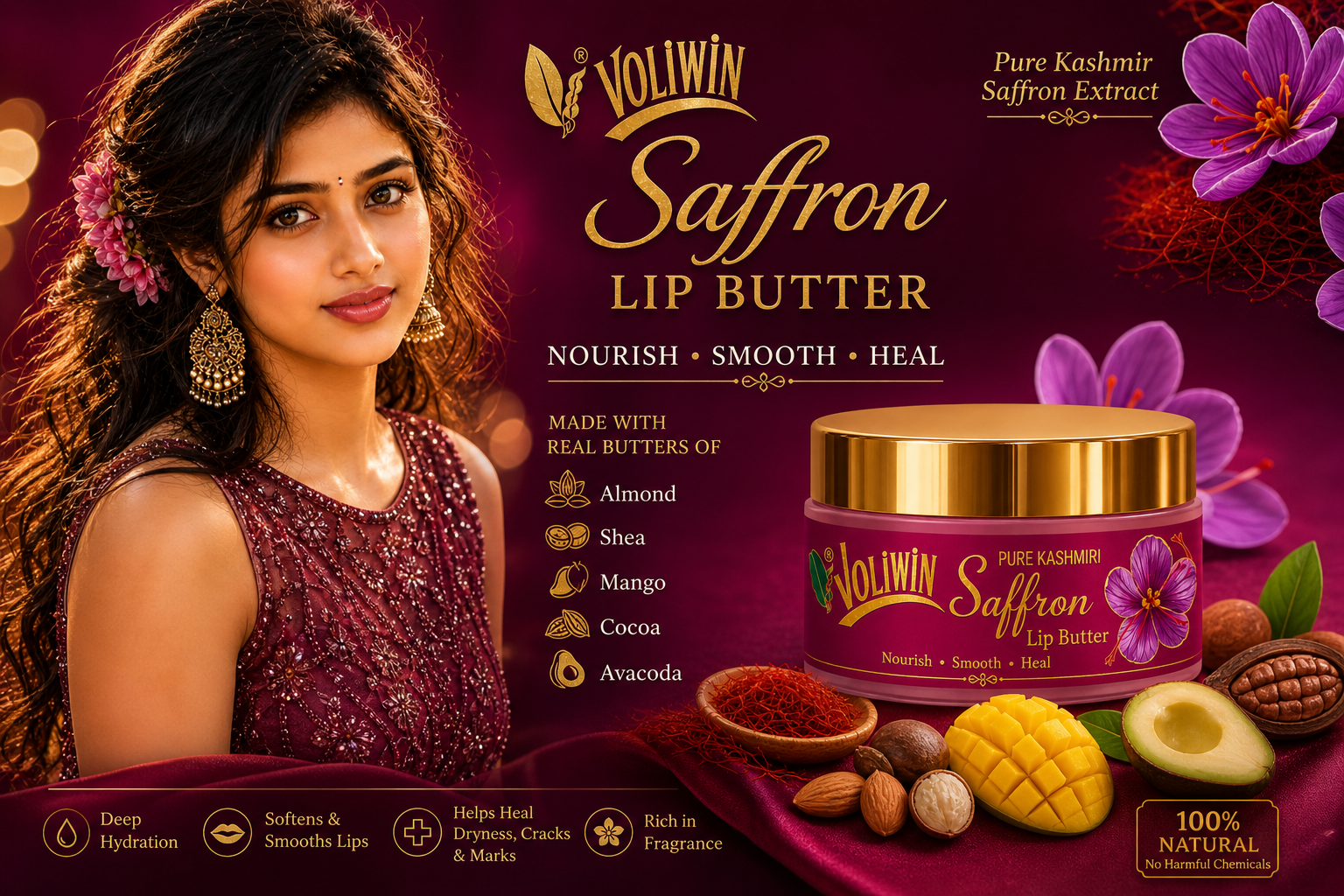 Voliwin Saffron Lip Butter