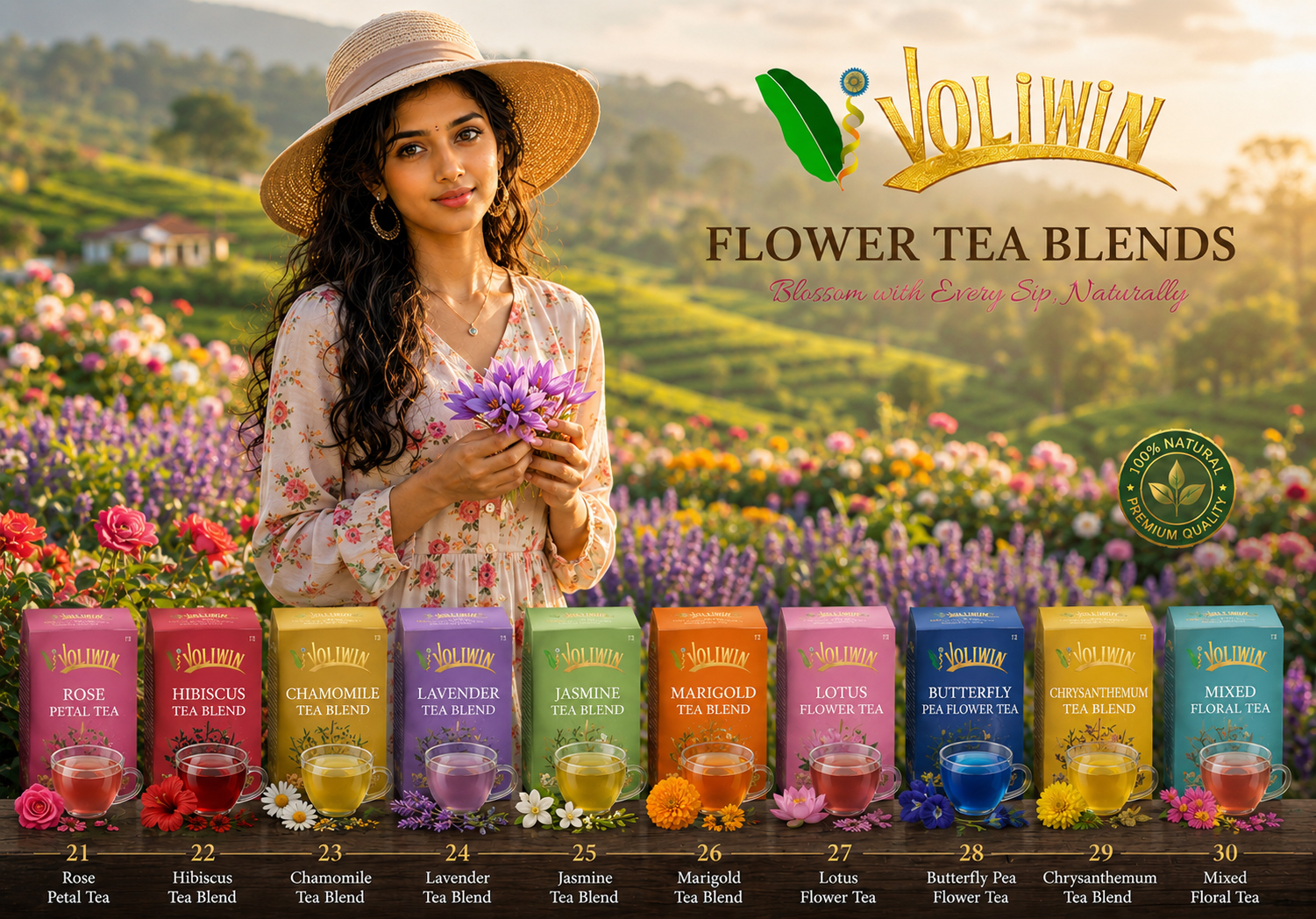 Butterfly Pea Flower Tea - Flower Tea Blends