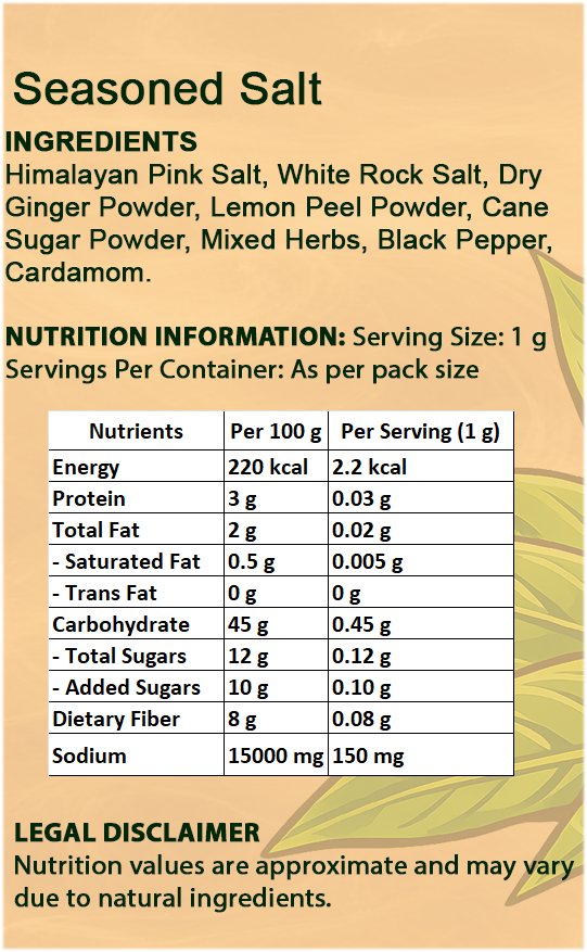 Ginger Spices Blend Salt