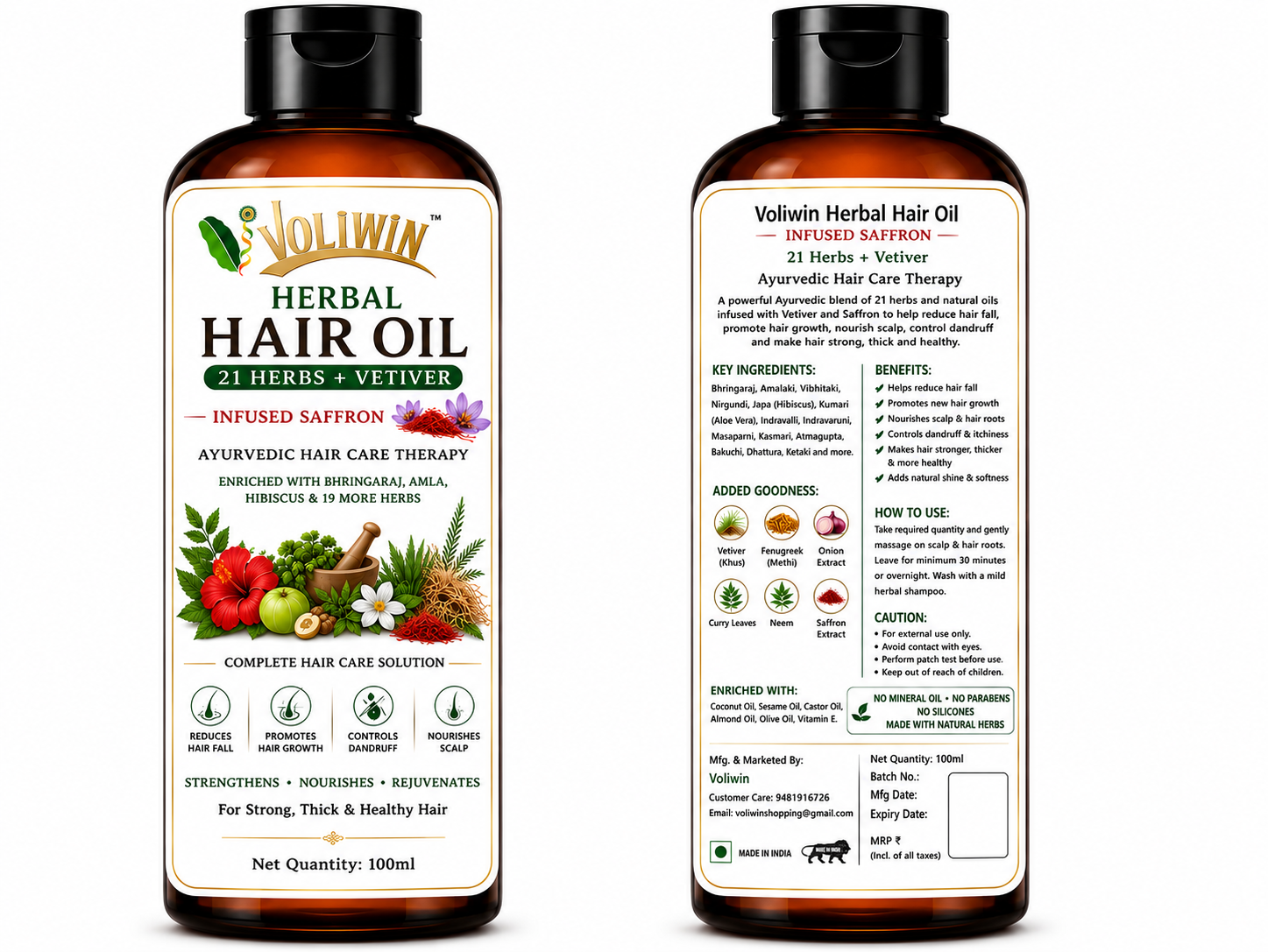 Saffron & Herbs Hair Oil  100ml