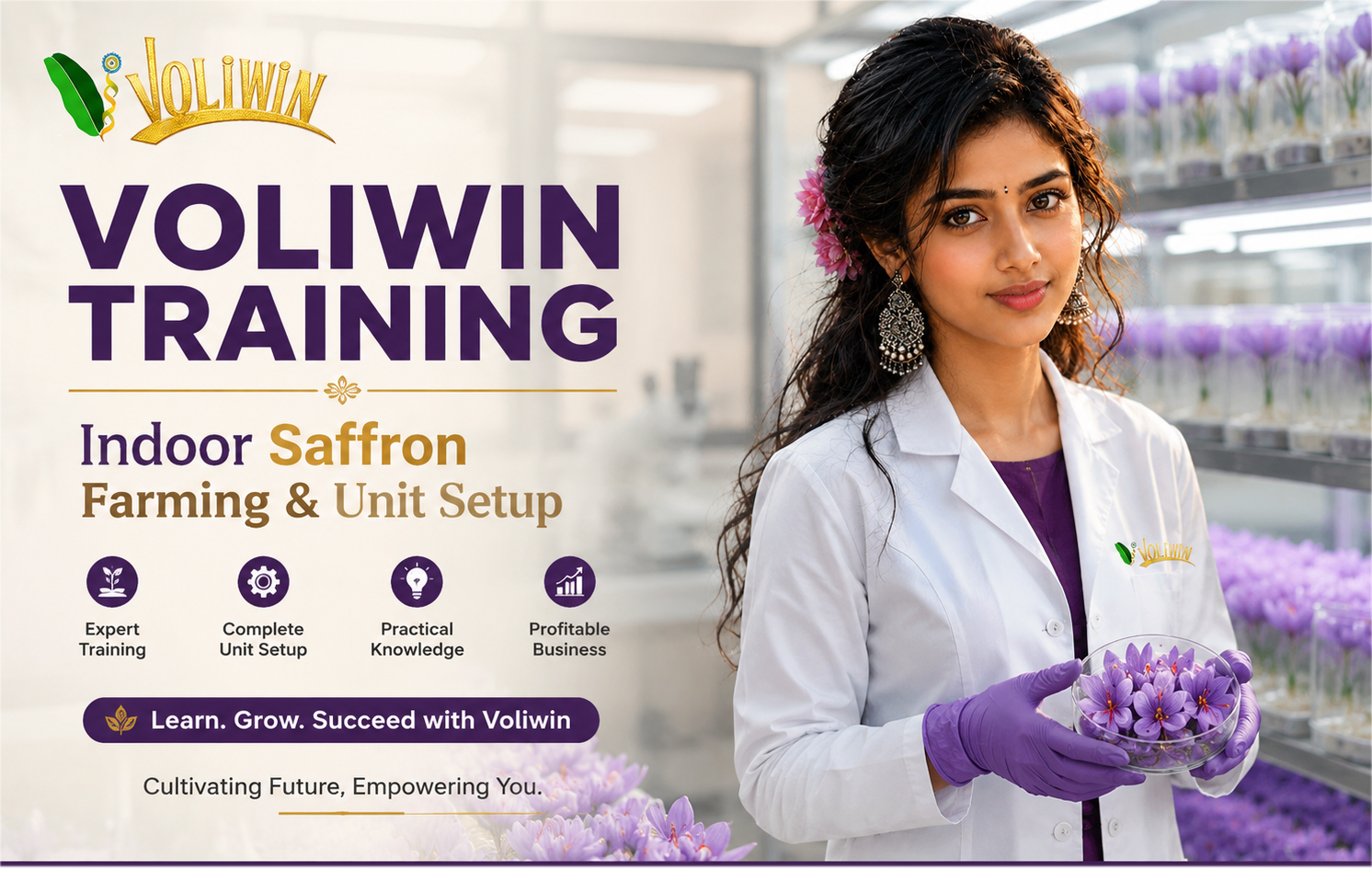 Indoor Saffron Farming & Unit Setup Training