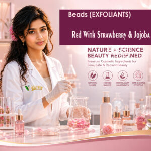 Beads – Red With Strawberry & Jojoba    – Cosmetic