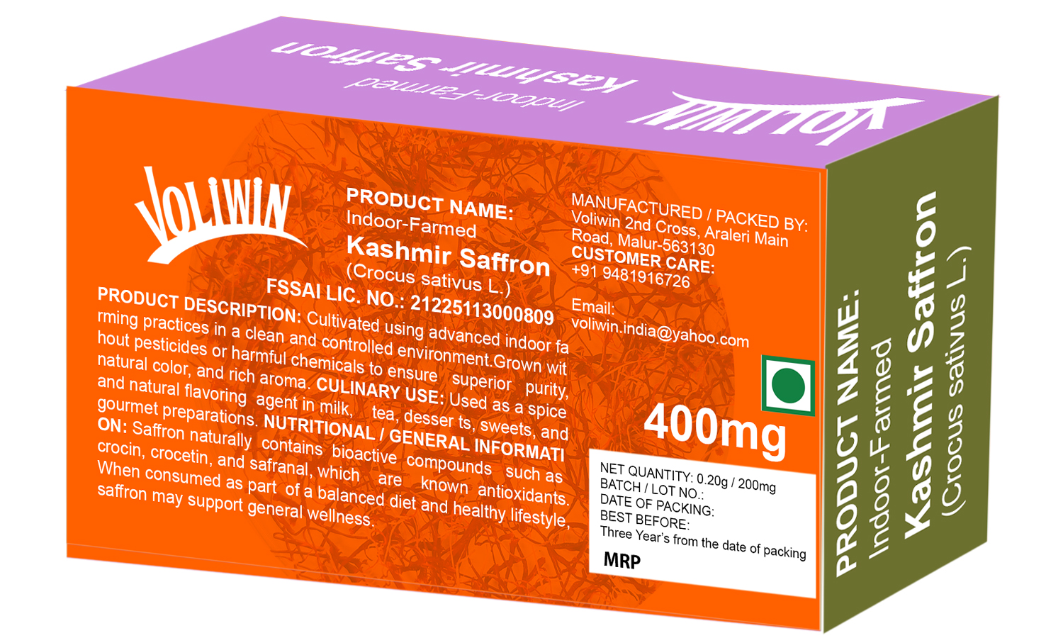 Voliwin Saffron 400mg