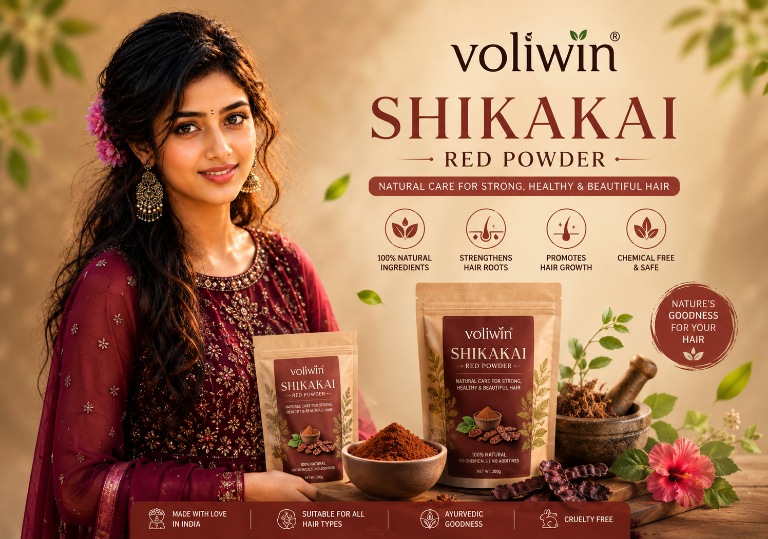Shikakai Red Powder