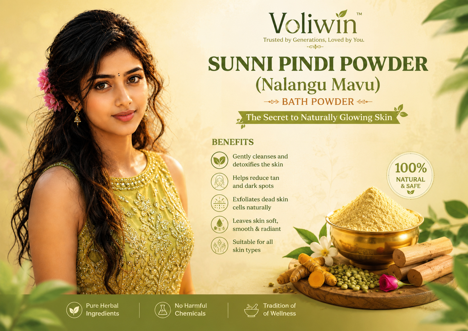 Sunni Pindi Powder (Nalangu Mavu) (Bath Powder)
