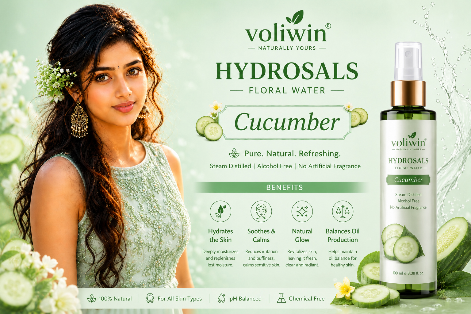 Cucumber Hydrosol / Floral Water