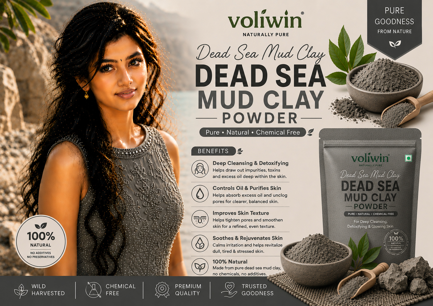 Dead Sea Mud Clay Powder