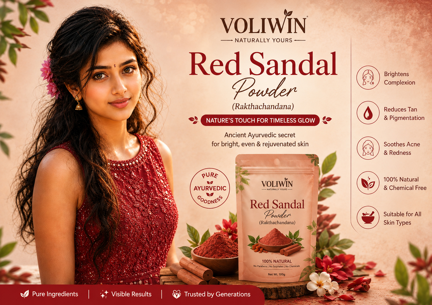 Red Sandal Powder (Rakthachandana)