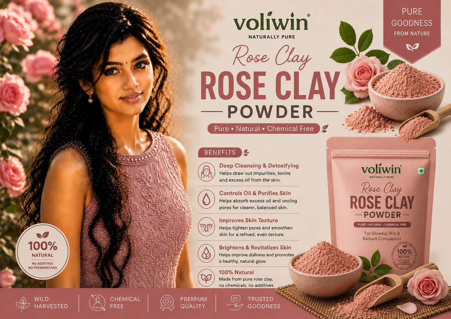 Rose Clay Powder