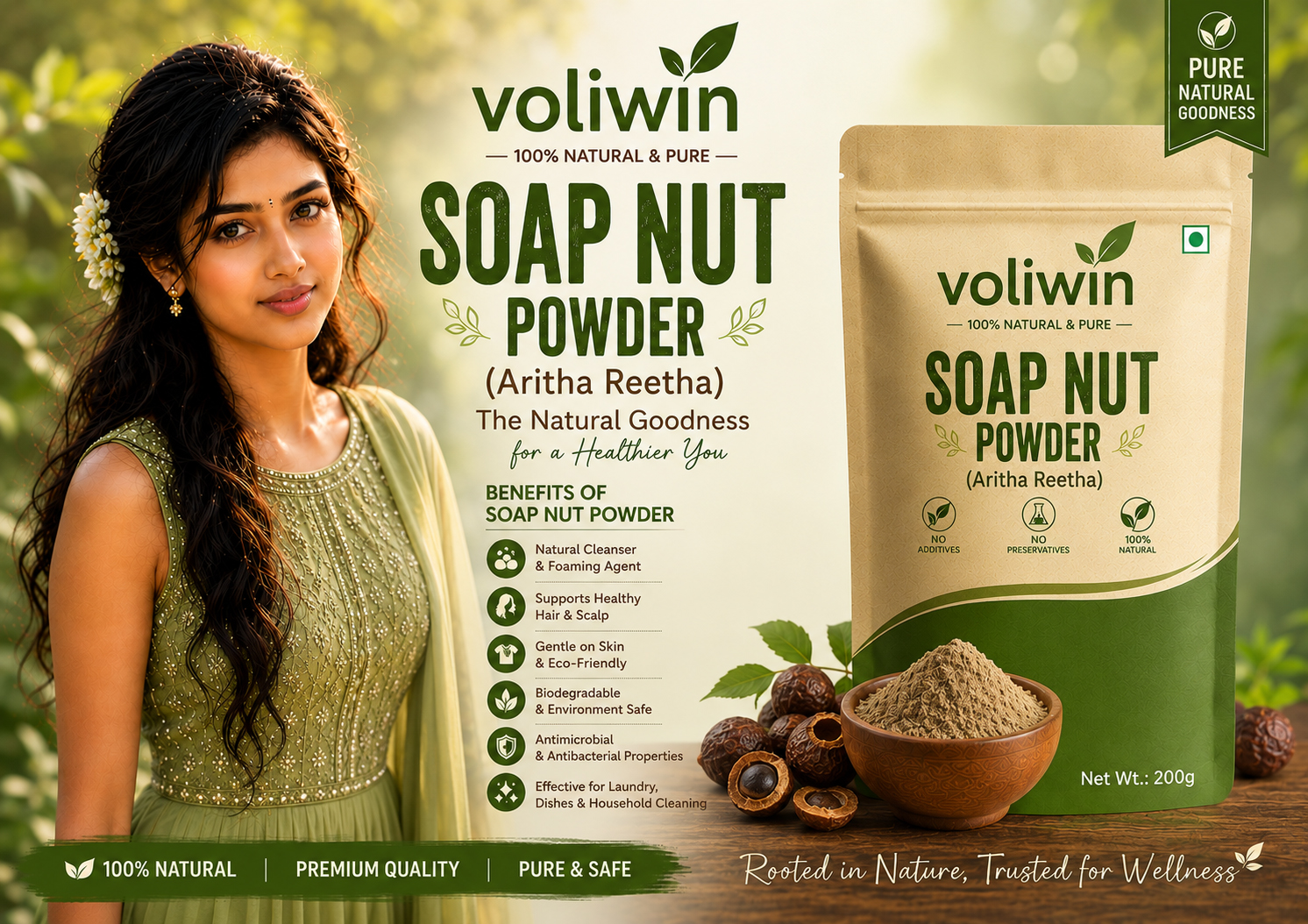 Soap Nut Powder (Aritha Reetha)