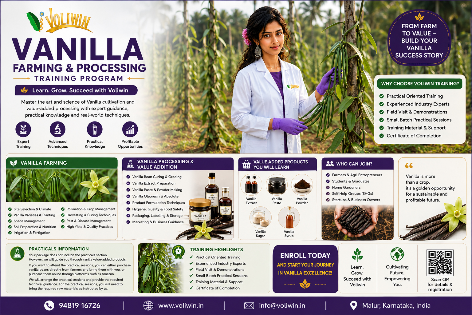 Vanilla Cultivation, Processing & Export Management